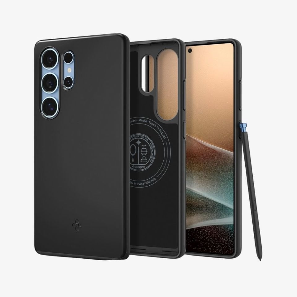 Spigen Galaxy S25 Ultra Kılıf Thin Fit MagFit Özellikli Black