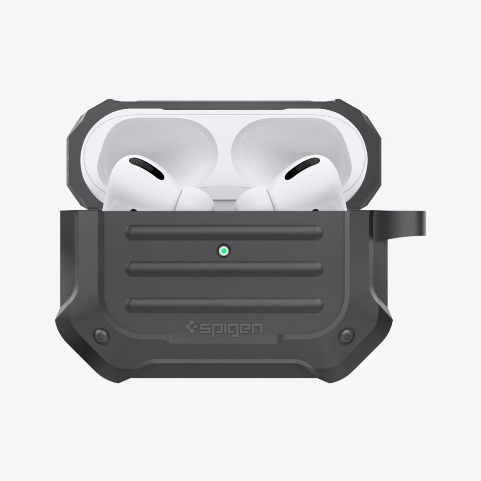 AirPods Pro Kulaklık Kılıfı, Spigen Tough Armor Charcoal