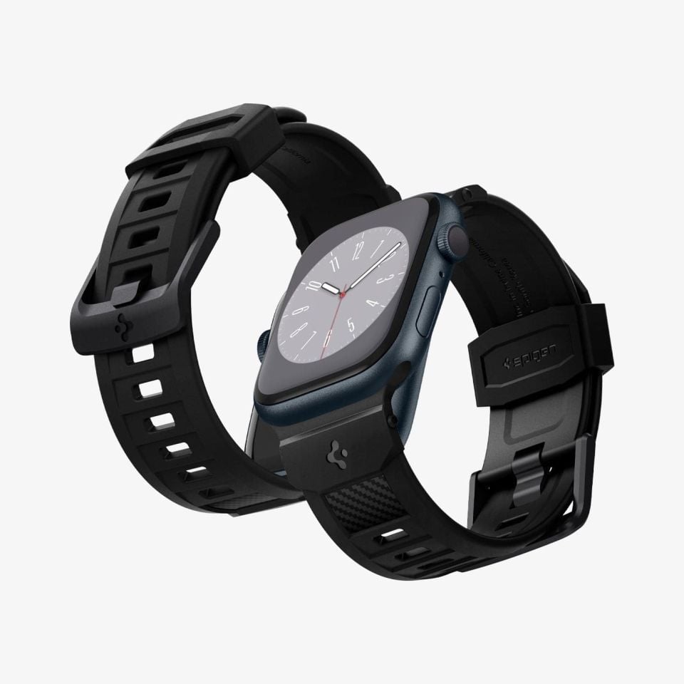 Spigen Apple Watch 42mm Seri 10 - 41mm Seri 9/8/7 - 40mm Seri SE2/SE/6/5/4 Kordon Kayış Rugged Band Matte Black