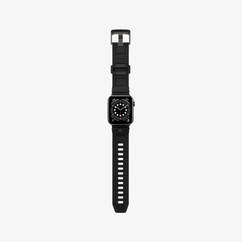 Spigen Apple Watch 49mm Ultra 2/1 - 46mm Seri 10 - 45mm Seri 9/8/7 - 44mm Seri SE2/SE/6/5/4 Kordon Kayış Rugged Band Matte Black
