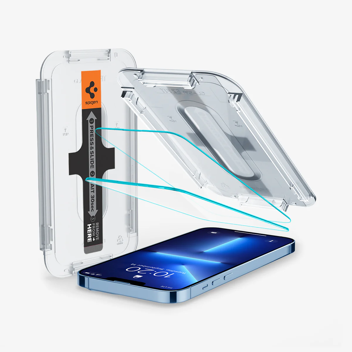 Spigen iPhone 14 Plus / 13 Pro Max Cam Ekran Koruyucu Kolay Kurulum GLAS.tR EZ Fit Slim HD (2 Adet)