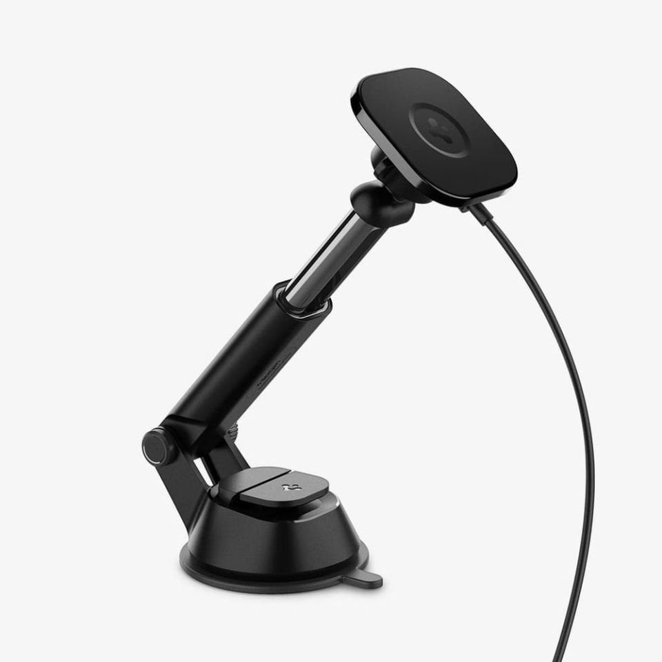 Spigen MagFit Dashboard Araç içi Telefon Tutucu + Manyetik Kablosuz Şarj Cihazı iPhone için MagSafe özellikli OneTap Pro ITS35W