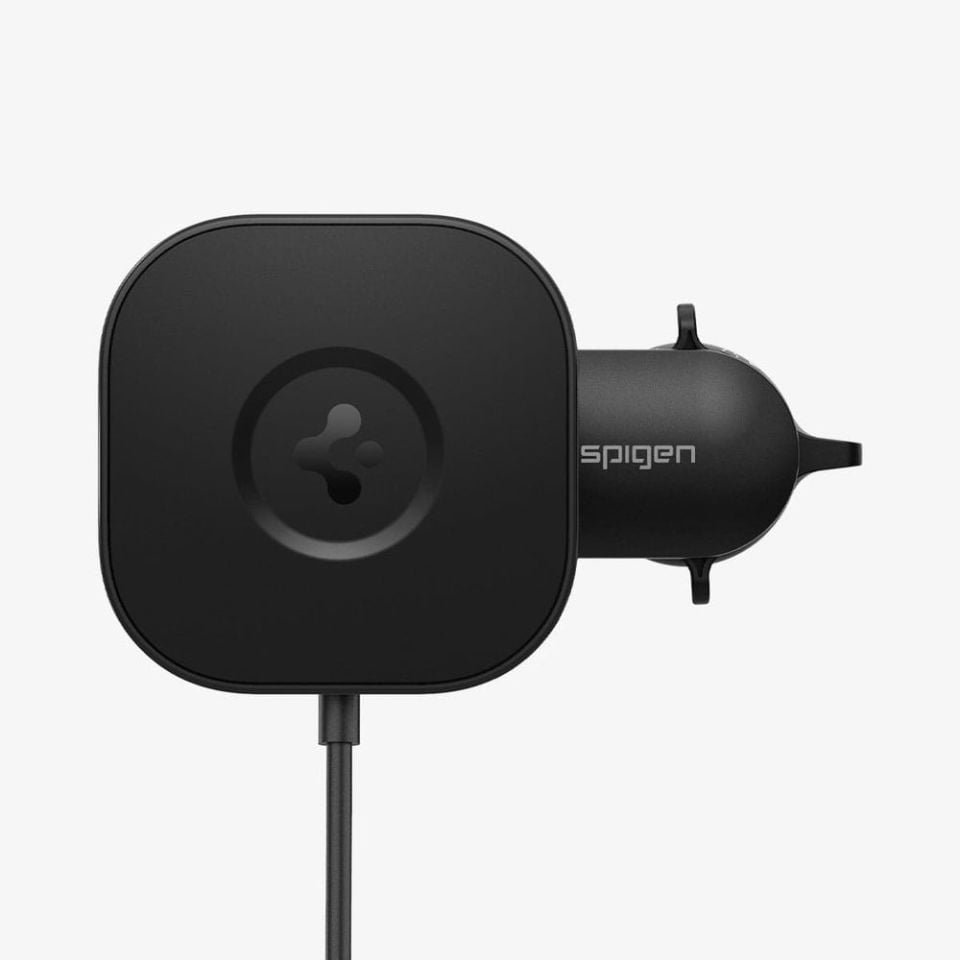 Spigen MagFit Air Vent Araç içi Telefon Tutucu + Manyetik Kablosuz Şarj Cihazı iPhone için MagSafe özellikli OneTap Pro ITS12W