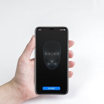 iPhone X Cam Ekran Koruyucu, Spigen Full Cover Glass Black