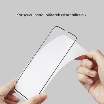iPhone X Cam Ekran Koruyucu, Spigen Full Cover Glass Black