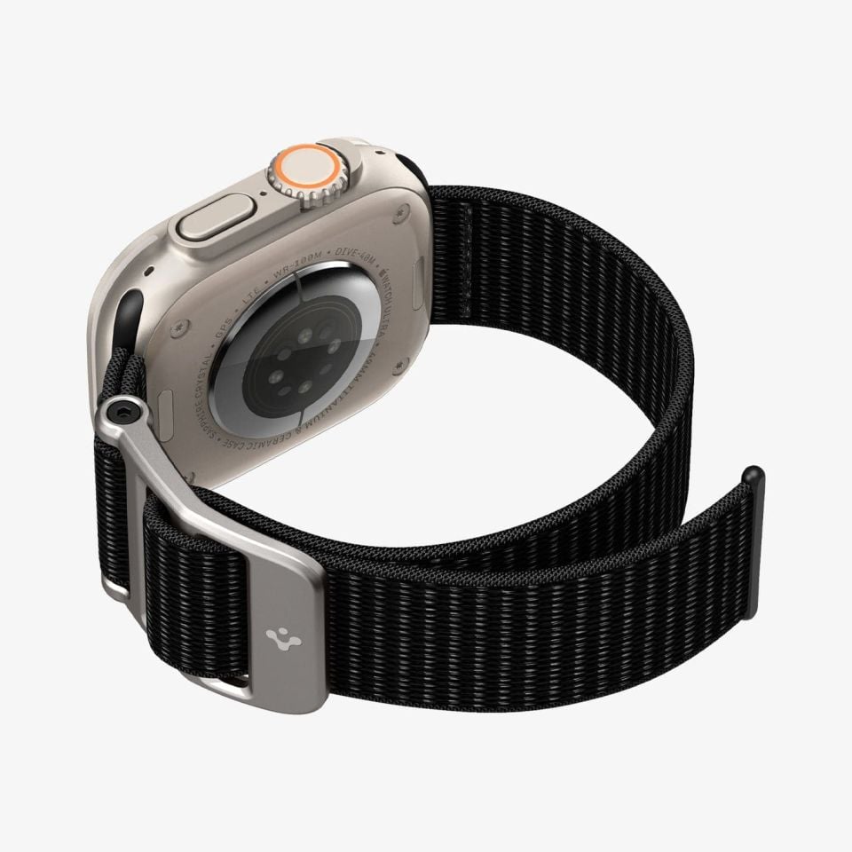 Spigen Apple Watch 49mm Ultra 3/2/1 - 46mm Seri 11/10 - 45mm Seri 9/8/7 - 44mm Seri SE2/SE/6/5/4ile uyumlu  Kordon Kayış Band DuraPro Flex Black