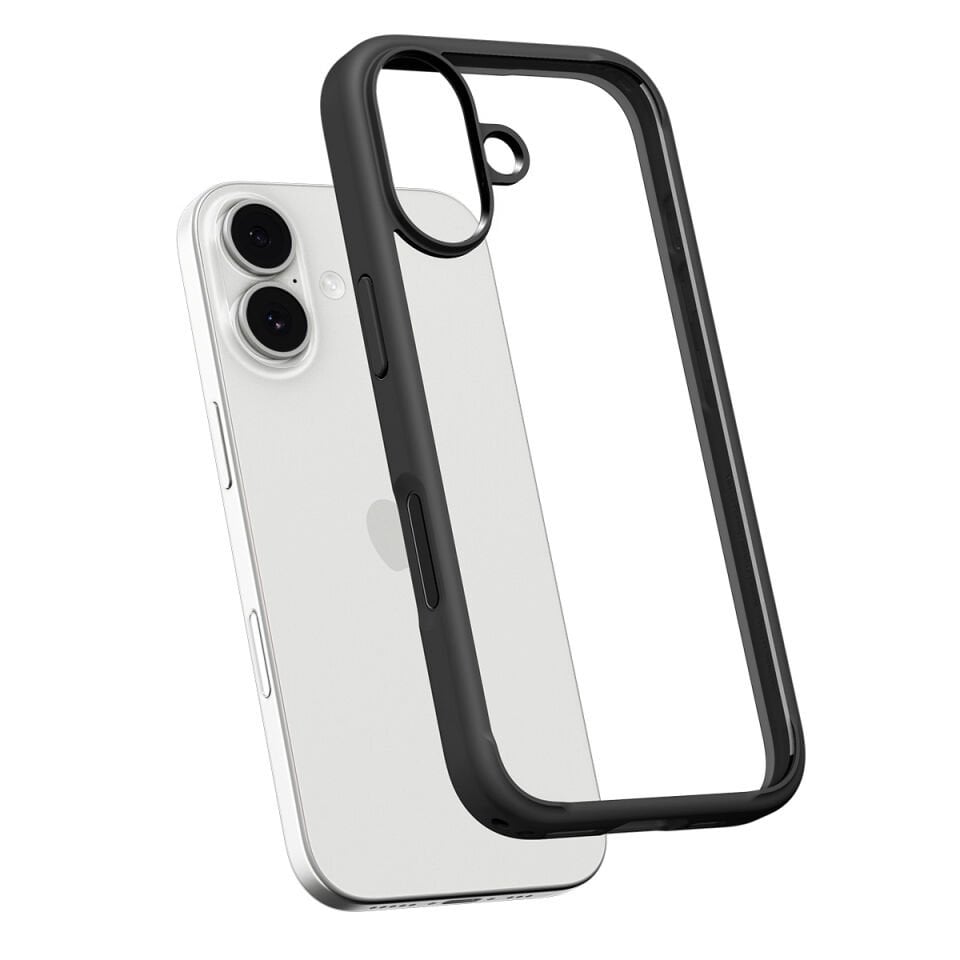Spigen iPhone 17 ince Kılıf Ultra Hybrid Sararma Karşıtı DuraClear™ Hava Kanalı Teknolojisi™ Askeri Sınıf Koruma Şeffaf Kapak Matte Black