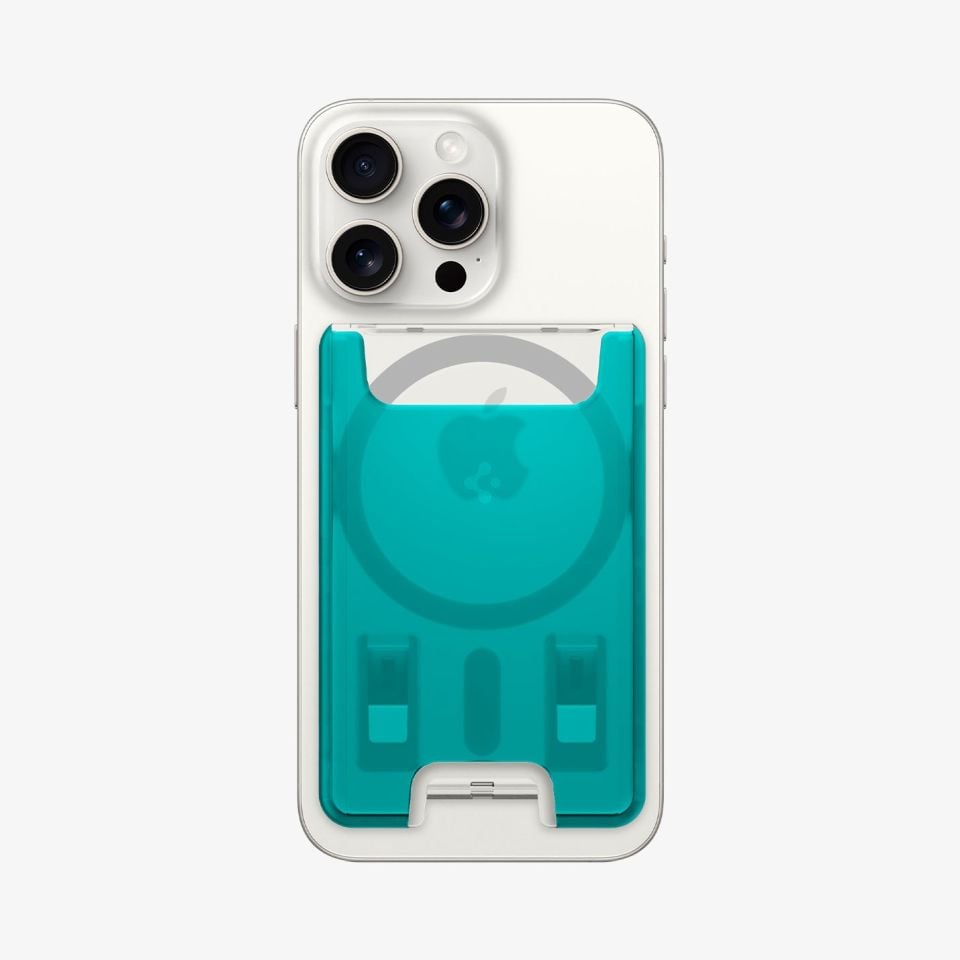 Spigen iPhone için MagSafe özellikli 3 Kartlı Manyetik Cüzdan Classic C1 Bondi Blue