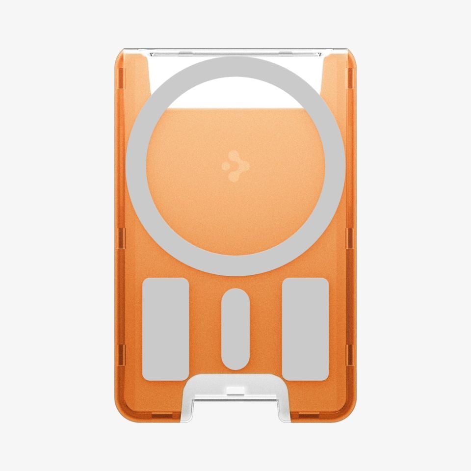Spigen iPhone için MagSafe özellikli 3 Kartlı Manyetik Cüzdan Classic C1 tangerine