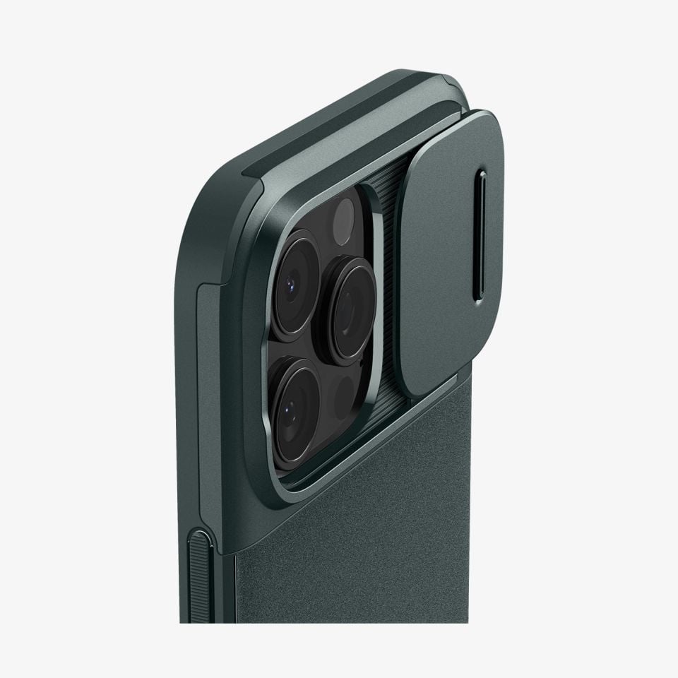 Spigen iPhone 16 Pro Max Kılıf Optik Armor MagFit MagSafe Özellikli Abyss Green