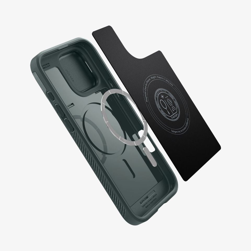 Spigen iPhone 16 Pro Max Kılıf Optik Armor MagFit MagSafe Özellikli Abyss Green