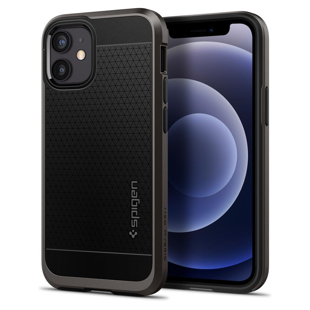 iPhone 12 Mini Kılıf, Spigen Neo Hybrid Gunmetal