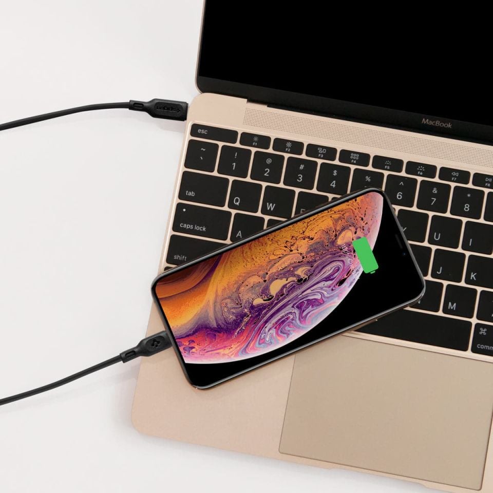 Spigen Essential USB-C to Lightning (1 Metre) Hızlı Şarj/Data Kablosu MFI Lisanslı (2 Adet) C10CL