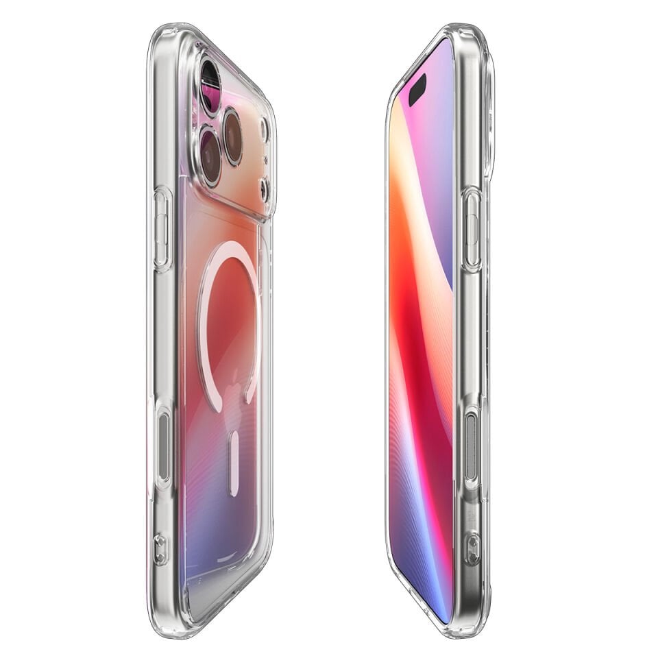Spigen iPhone 17 Pro ince MagSafe Kılıf Ultra Hybrid Sararma Karşıtı DuraClear™ Hava Kanalı Teknolojisi™ Askeri Sınıf Koruma MagFit Şeffaf Kapak Clear White