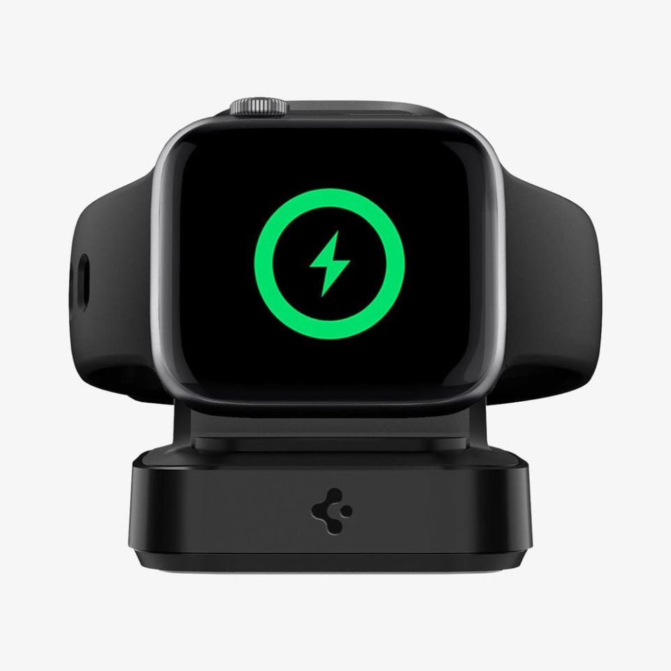 Spigen PowerArc ArcField Apple Watch Kablosuz Şarj Cihazı + Dock Station (Apple Sertifikalı) PF2002 Black