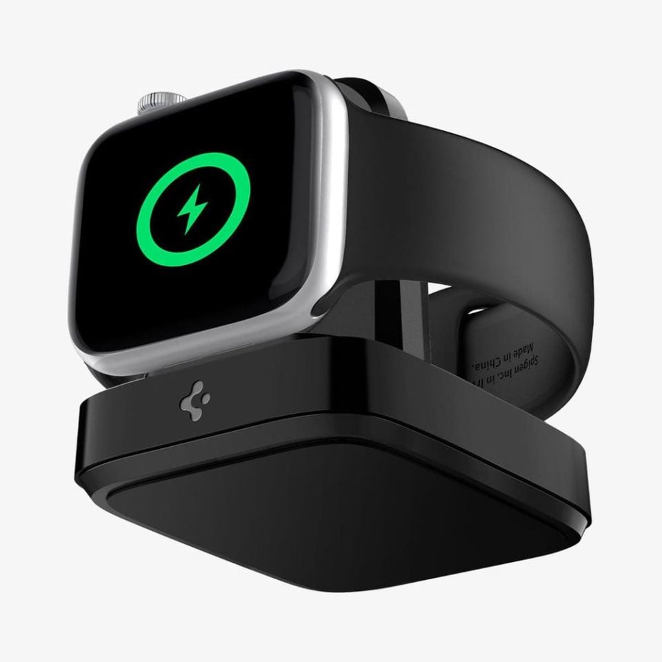 Spigen PowerArc ArcField Apple Watch Kablosuz Şarj Cihazı + Dock Station (Apple Sertifikalı) PF2002 Black