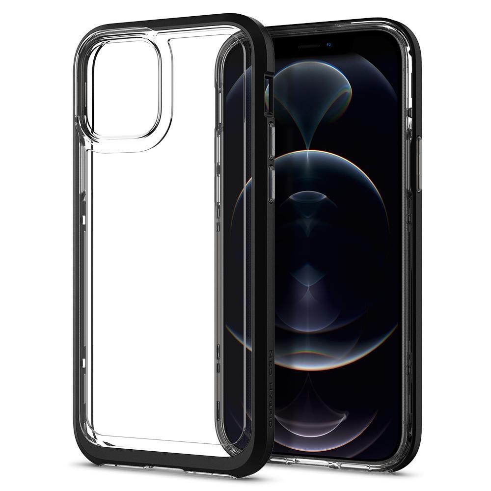 iPhone 12 Pro / iPhone 12 Kılıf, Spigen Neo Hybrid Crystal Black