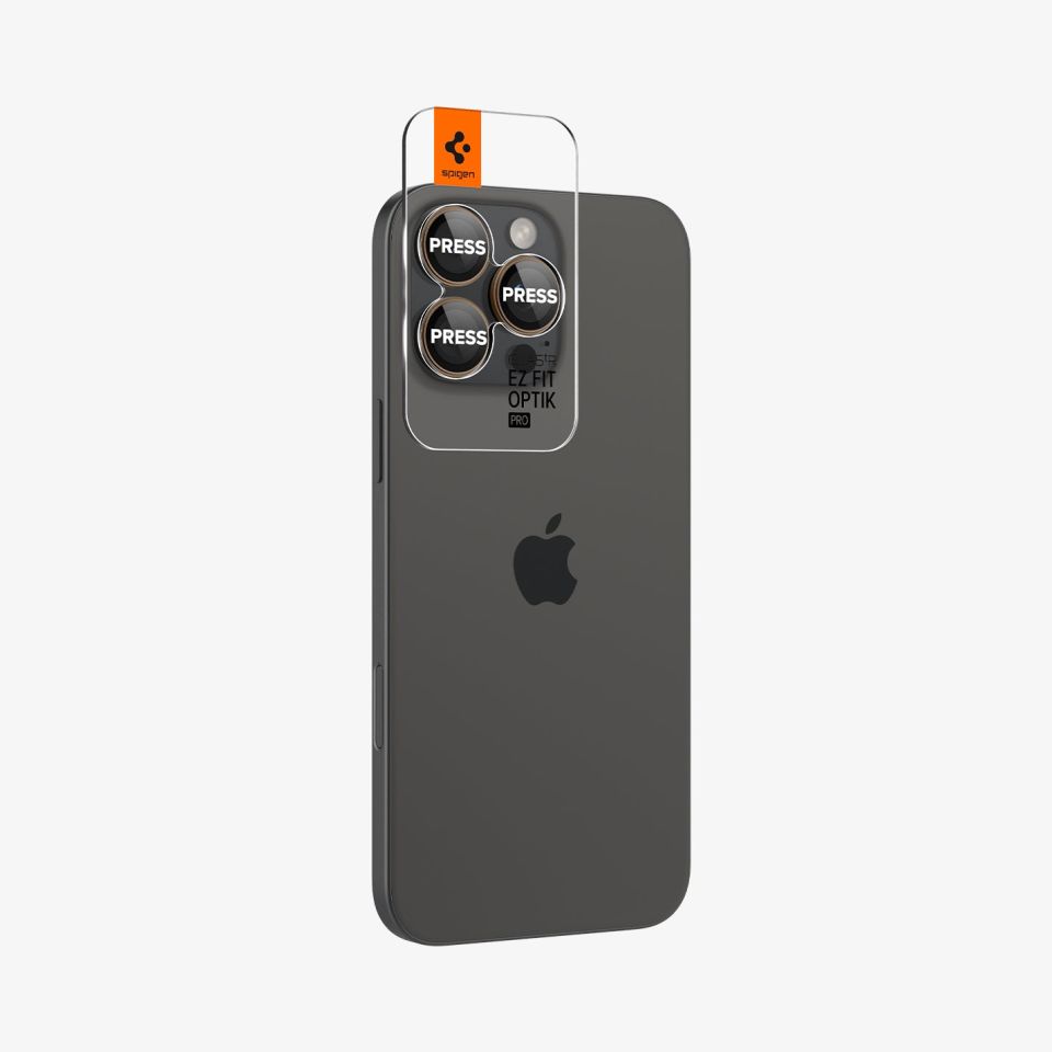 Spigen iPhone 16 Pro Max / 16 Pro / 15 Pro Max / 15 Pro / 14 Pro Max / 14 Pro Kamera Lens Camı Koruyucu Glas.tR EZ Fit Optik Pro (2 Adet)