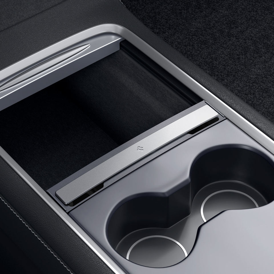 Spigen Tesla Model Y (2024-2023) & Model 3 (2023) Orta Konsol için Kablo Düzenleyici Black TO271