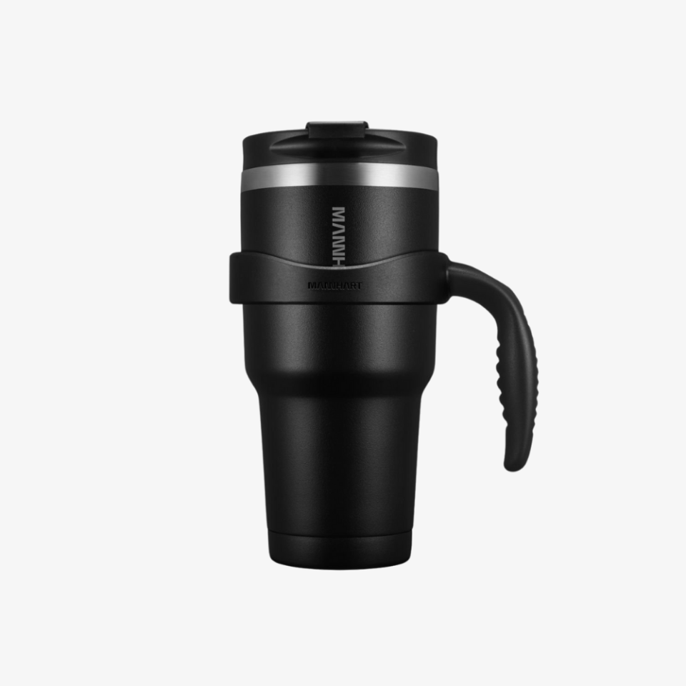 Mannhart by Spigen BH11 Seyahat Mug Termos Tutucu (900ml / 30oz ile Uyumlu) Karbon Fiber BPA İçermeyen Handle