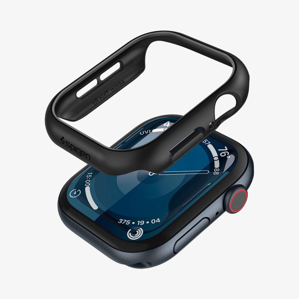 Spigen Apple Watch 46mm Seri 10 Kılıf Thin Fit Black