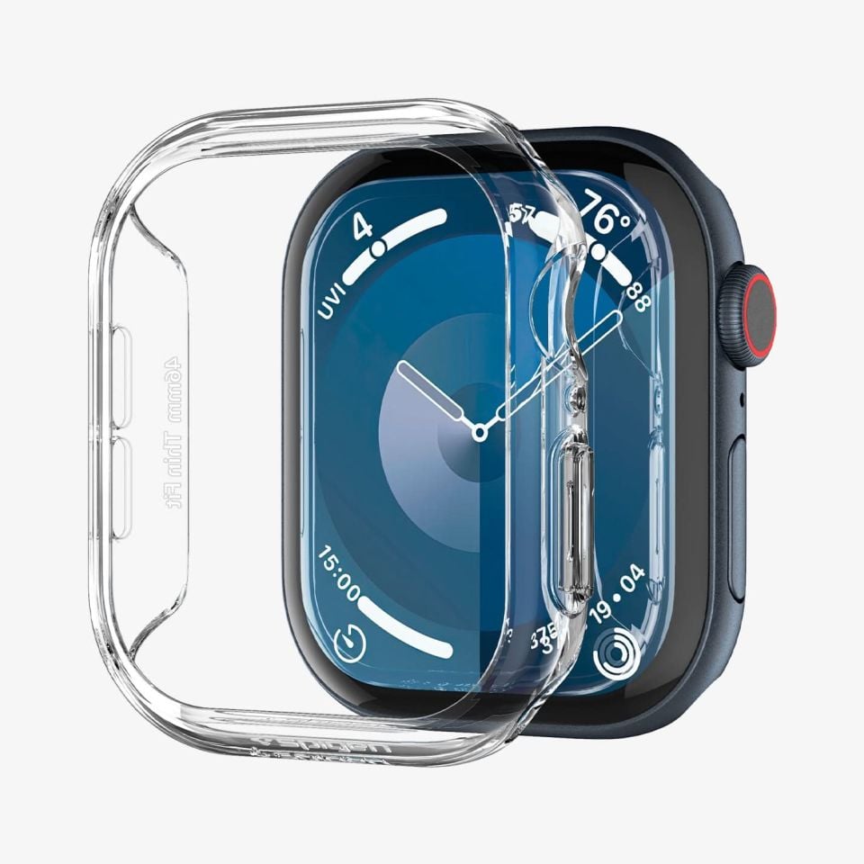 Spigen Apple Watch 46mm Seri 10 Kılıf Thin Fit Crystal Clear