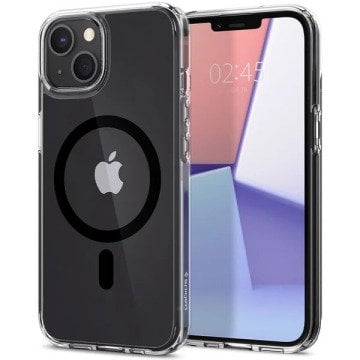 iPhone 13 Kılıf, Spigen Crystal Hybrid Mag (MagSafe Uyumlu) Black