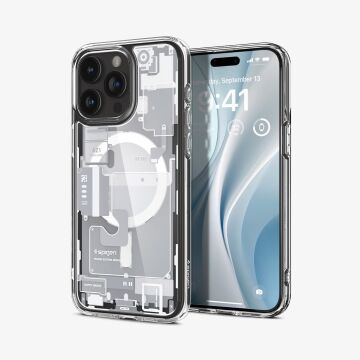 iPhone 15 Pro Max Kılıf, Spigen Ultra Hybrid Zero One Magfit (Magsafe Uyumlu) Zero One White