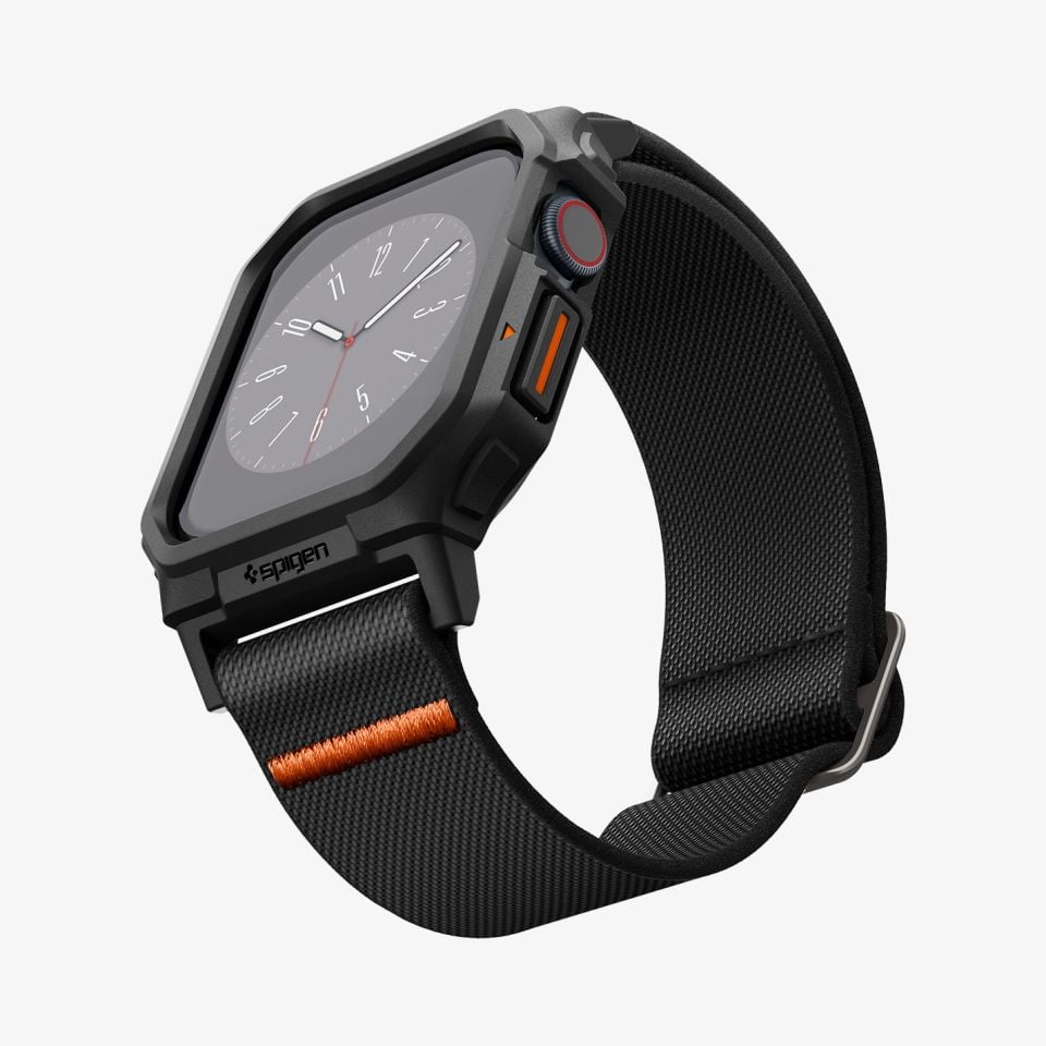 Spigen Apple Watch 46mm Seri 10 Kılıf & Kordon Kayış Lite Fit Pro Matte Black