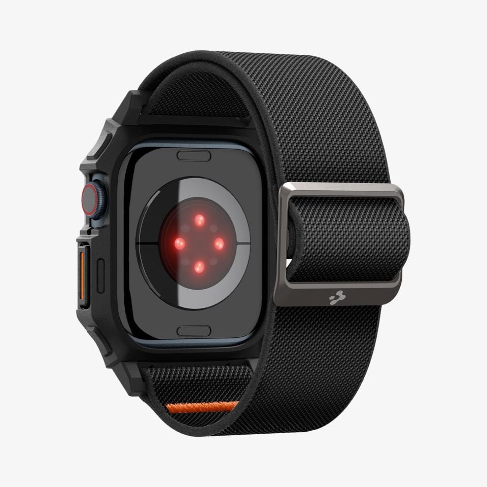Spigen Apple Watch 46mm Seri 10 Kılıf & Kordon Kayış Lite Fit Pro Matte Black