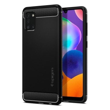 Galaxy A31 Kılıf, Spigen Rugged Armor Matte Black