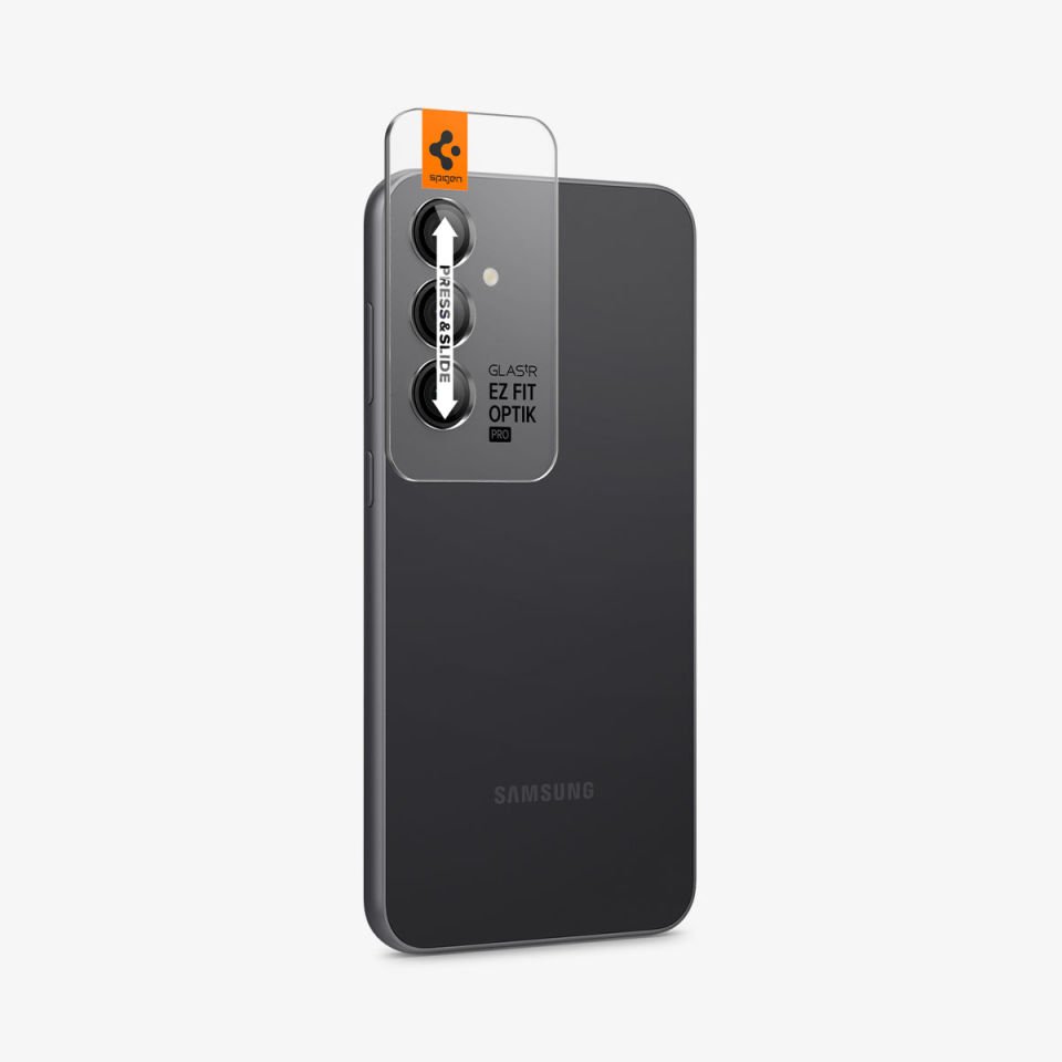 Galaxy S23 FE Kamera Lens Cam Ekran Koruyucu, Spigen Glas.tR EZ Fit Optik Pro (2 Adet) Black