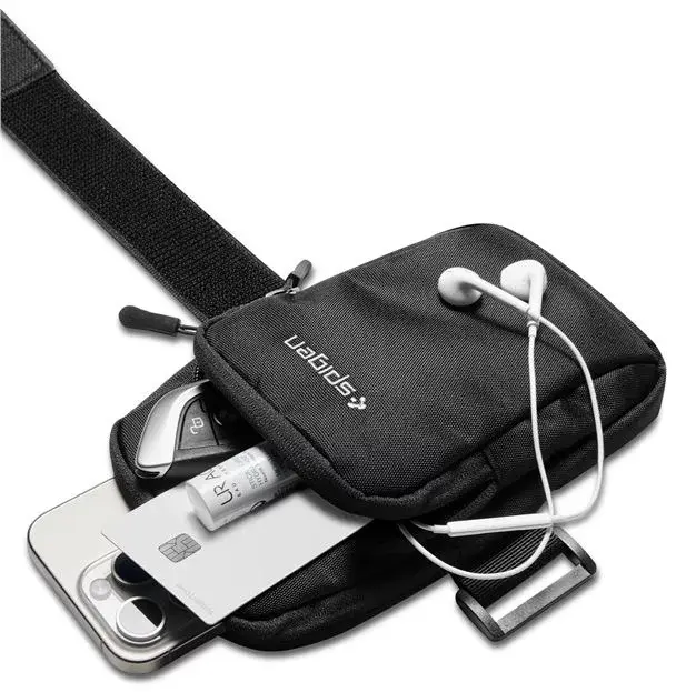 Spigen Dynamic Shield Kılıf / Çanta Spor için Kol Bandı (Tüm Cihazlarla Uyumlu) Armband Black