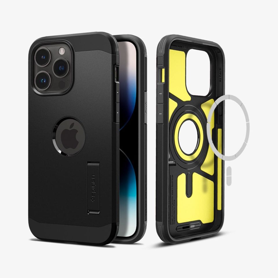iPhone 14 Pro Max Kılıf, Spigen Tough Armor MagFit (MagSafe Uyumlu) Black