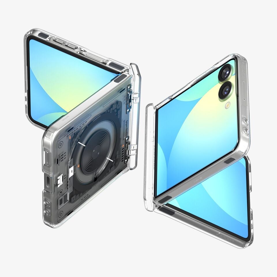 Spigen Galaxy Z Flip 7 ile Uyumlu ince Kılıf Ultra Hybrid Pro Sararma Karşıtı DuraClear™ Hava Kanalı Teknolojisi™ Askeri Sınıf Koruma MagFit özellikli Neo One Tasarım Kapak Neo One