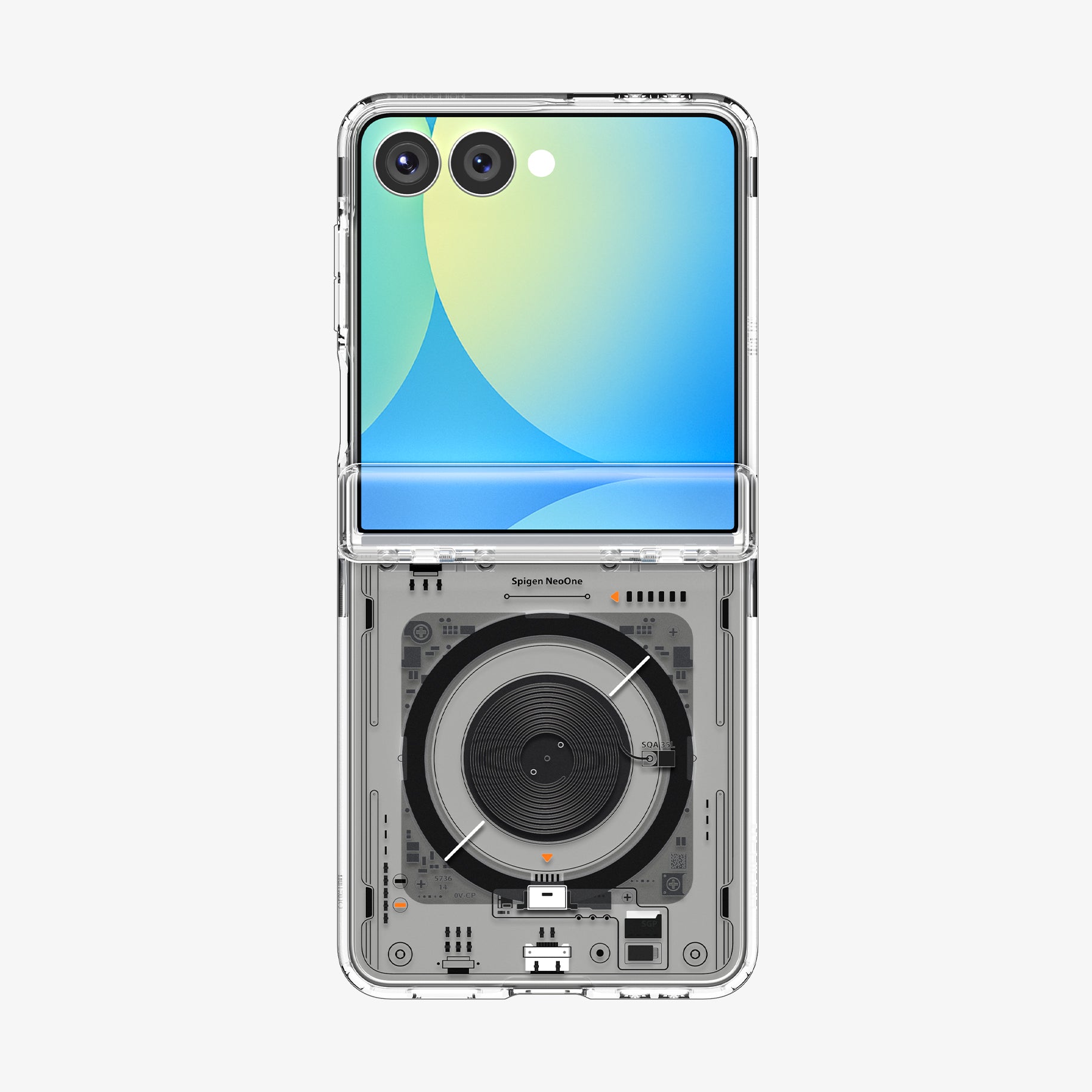 Spigen Galaxy Z Flip 7 ile Uyumlu ince Kılıf Ultra Hybrid Pro Sararma Karşıtı DuraClear™ Hava Kanalı Teknolojisi™ Askeri Sınıf Koruma MagFit özellikli Neo One Tasarım Kapak Neo One