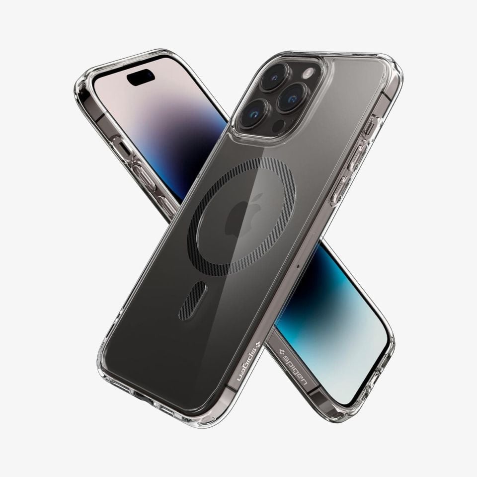 iPhone 14 Pro Max Kılıf, Spigen Ultra Hybrid MagFit (MagSafe Uyumlu) Carbon Black