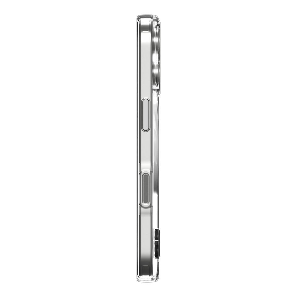 Spigen iPhone 17 ince MagSafe Kılıf Ultra Hybrid S Metal Stand'lı Sararma Karşıtı DuraClear™ Hava Kanalı Teknolojisi™ Askeri Sınıf Koruma MagFit Şeffaf Kapak Clear White