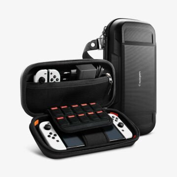 ﻿Spigen Nintendo Switch OLED ile Uyumlu Kılıf Taşıma Çantası Klasden Black Black