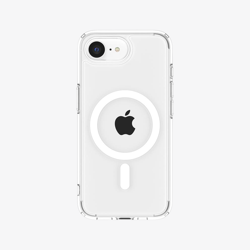 Spigen Apple iPhone 16e Kılıf Crystal Hybrid MagFit MagSafe Özellikli Clear White