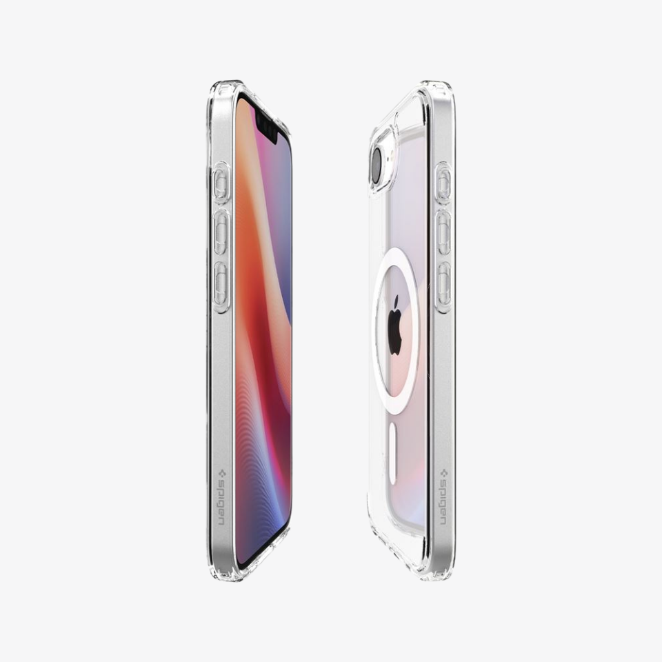 Spigen Apple iPhone 16e Kılıf Crystal Hybrid MagFit MagSafe Özellikli Clear White