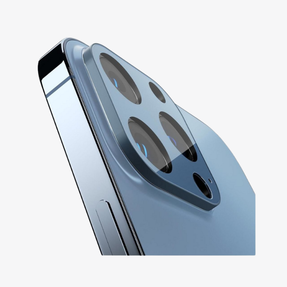 Spigen iPhone 13 Pro Max / 13 Pro Kamera Lens Camı Koruyucu GLAS.tR Optik (2 Adet) Sierra Blue
