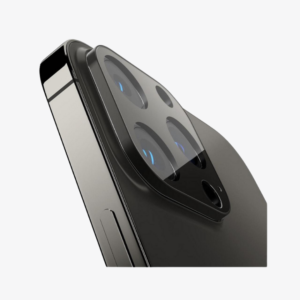 Spigen iPhone 13 Pro Max / 13 Pro Kamera Lens Camı Koruyucu GLAS.tR Optik (2 Adet) Graphite