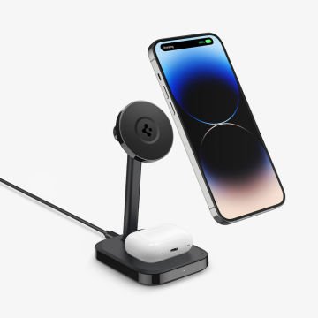 Spigen ArcField Dual (MagFit) MagSafe Uyumlu 7.5W Kablosuz Şarj Standı & Cihazı