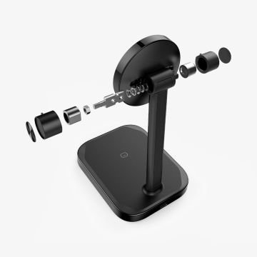 Spigen ArcField Dual (MagFit) MagSafe Uyumlu 7.5W Kablosuz Şarj Standı & Cihazı