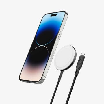 Spigen ArcField Magnetic (MagFit) MagSafe Uyumlu 15W Hızlı Kablosuz Şarj Cihazı iPhone 15 / 14 / 13 / 12 Serisi