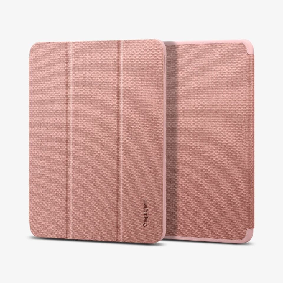 Spigen iPad Air 11'' M3 (2025) / M2 (2024) / Air 10.9'' (2022 / 2020) Kılıf Urban Fit Askeri Sınıf Koruma Örgü Kumaş Tasarım Rose Gold