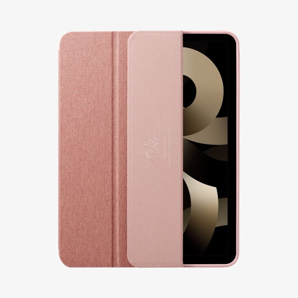 Spigen iPad Air 11'' M3 (2025) / M2 (2024) / Air 10.9'' (2022 / 2020) Kılıf Urban Fit Askeri Sınıf Koruma Örgü Kumaş Tasarım Rose Gold