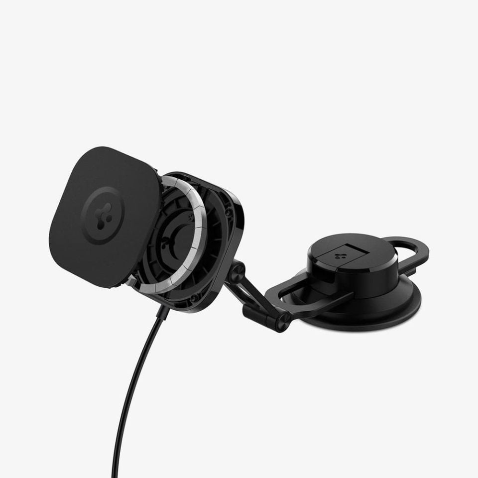 Spigen MagFit Dashboard Araç içi Telefon Tutucu + Manyetik Kablosuz Şarj Cihazı iPhone için MagSafe özellikli OneTap Pro 3 ITS35W-3 Black