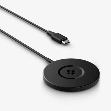 Spigen ArcField (MagFit) MagSafe Uyumlu 7.5W Kablosuz Şarj Cihazı iPhone 15 / 14 / 13 / 12 Serisi Black
